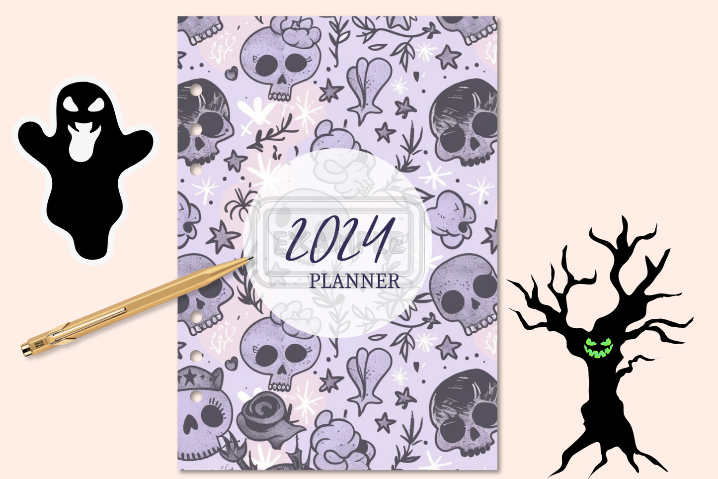 2024-2025 Planner Covers - Watercolor Halloween Theme