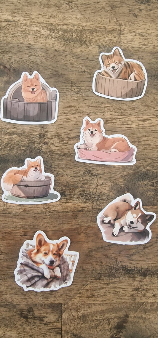 Bark & Smile Sticker Set - 6 Adorable Dog Stickers