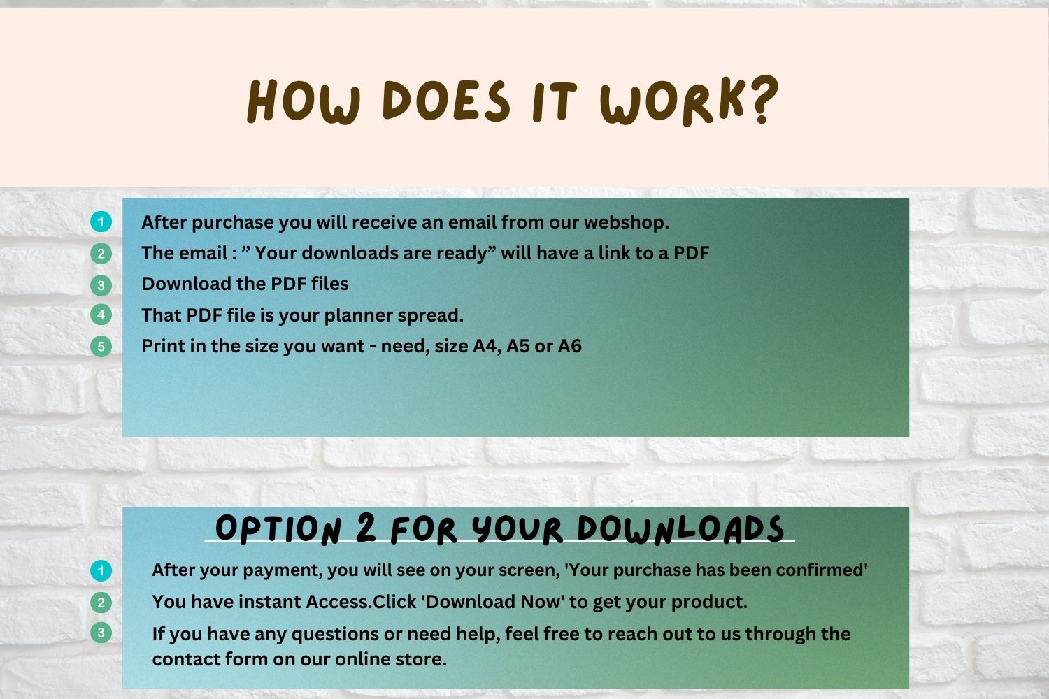 Step-by-step instructions for downloading and accessing your Boss Up! Planner after purchase.