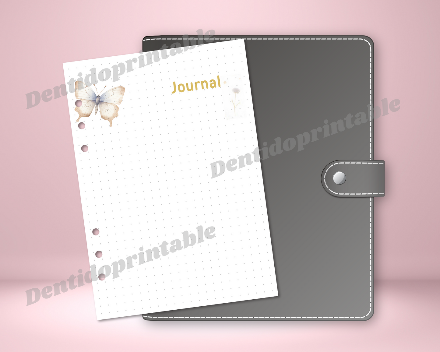 DIGITAL DOWNLOAD PDF  Butterfly dotgrid bullet journal  Spread