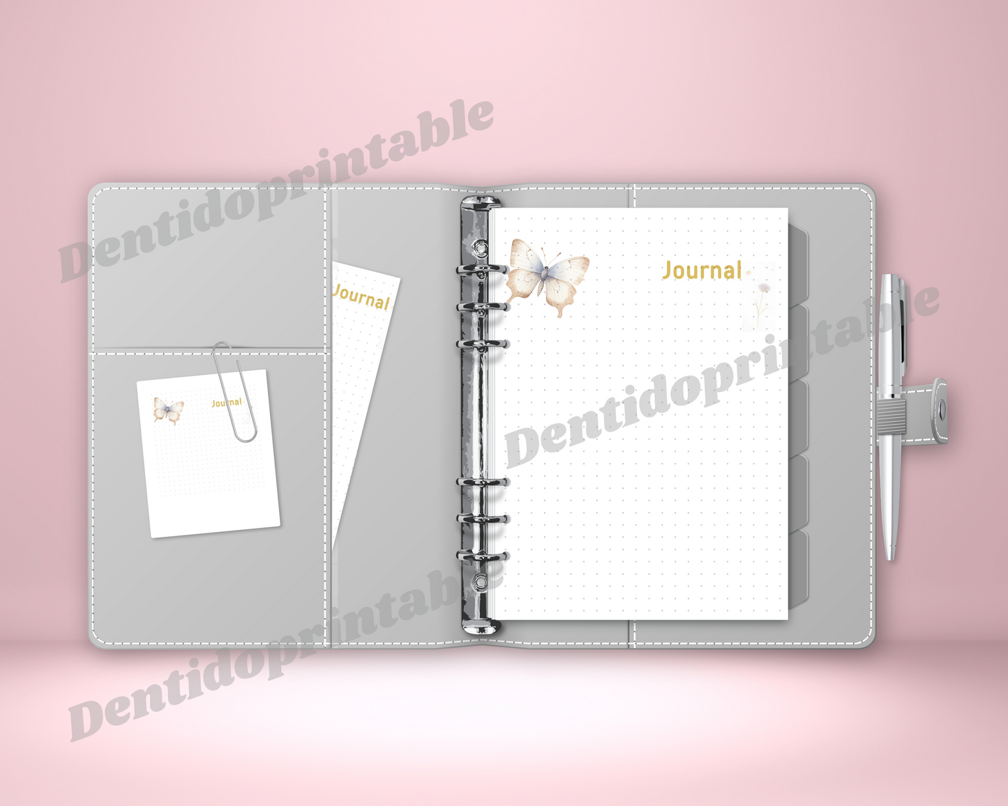 DIGITAL DOWNLOAD PDF  Butterfly dotgrid bullet journal  Spread