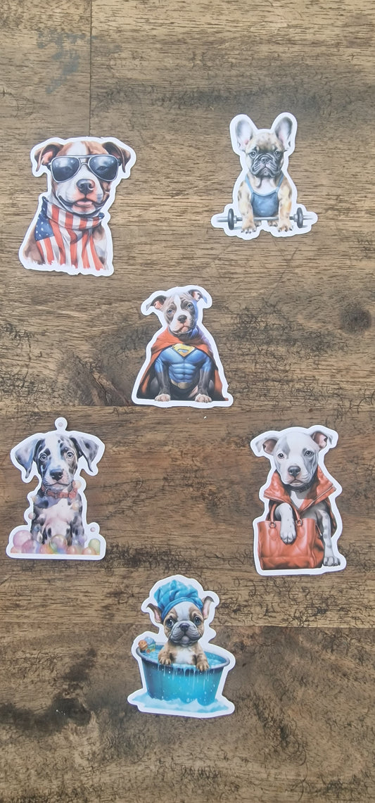 Furry Fun Sticker Set - 6 Playful Animal Stickers