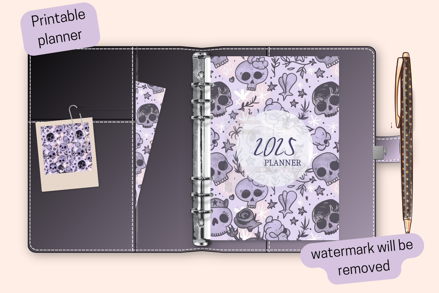 2024-2025 Planner Covers - Watercolor Halloween Theme