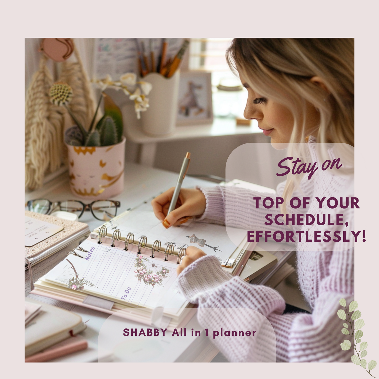 Shabby Chic All-in-One Printable Planner - Organize Your Life with Style