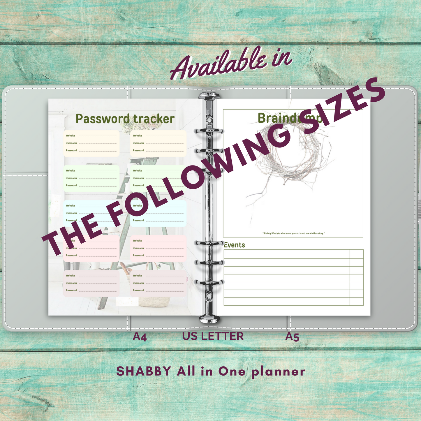 Shabby Chic All-in-One Printable Planner - Organize Your Life with Style