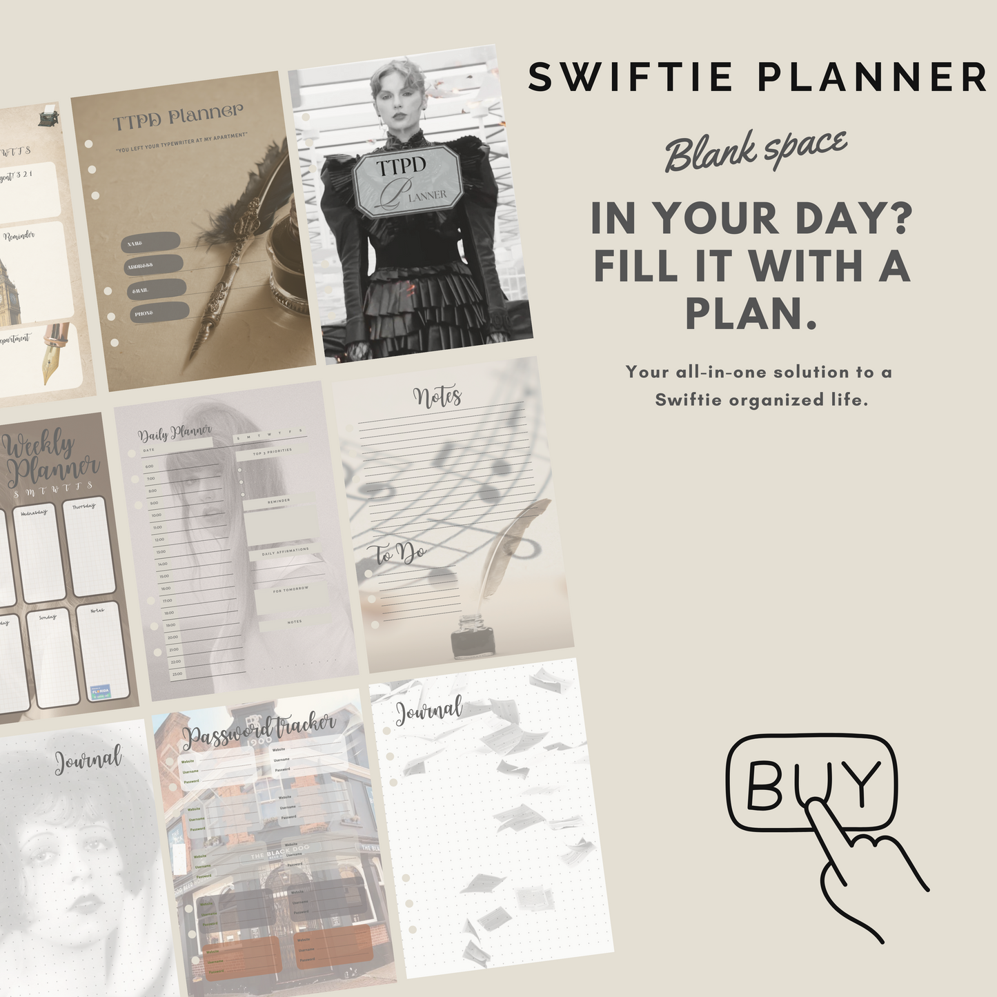 Taylor Swift TTPD Album Planner - Perfect for Swifties and TS Lovers